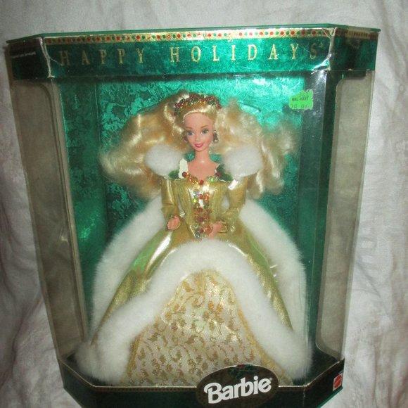 1994 RARE FACTORY MISPRINT Happy Holidays Special Edition BARBIE Doll